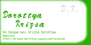 dorottya krizsa business card